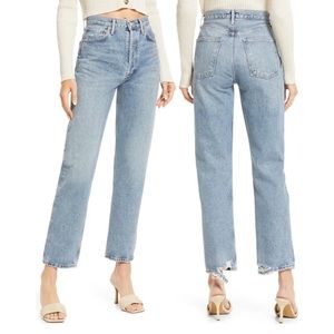 NWOT AGOLDE 90s Pinch High Waist Straight Leg Organic Cotton Jeans